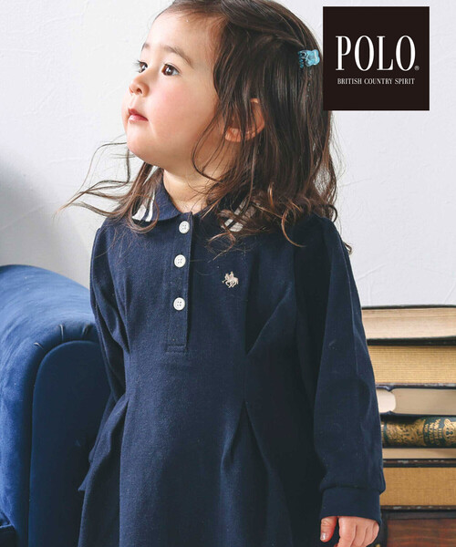 SLAP SLIP(スラップスリップ)の「【POLO BCS(ポロ・ビーシーエス)×SLAP SLIPコラボ】【お揃い】無地ボーダーライン襟ポロシャツワンピース(80~130cm)(ワンピース・キッズ・ネイビー/ブラック系その他・80cm/90cm/100cm/130cm/110cm/120cm)」の13枚目の写真
