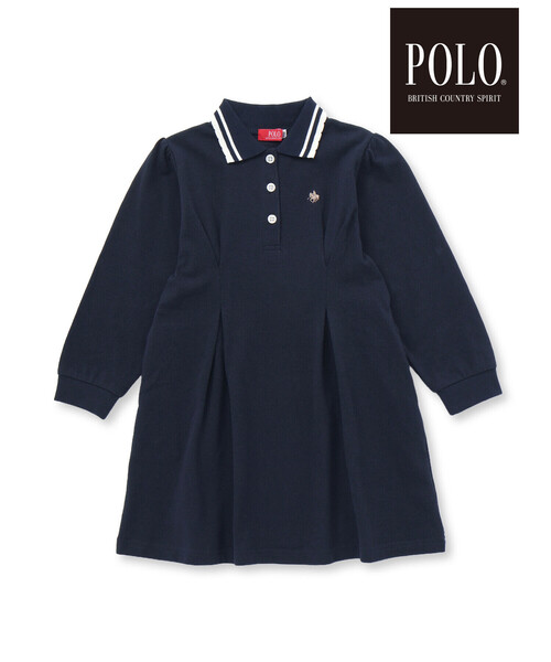 SLAP SLIP(スラップスリップ)の「【POLO BCS(ポロ・ビーシーエス)×SLAP SLIPコラボ】【お揃い】無地ボーダーライン襟ポロシャツワンピース(80~130cm)(ワンピース・キッズ・ネイビー/ブラック系その他・80cm/90cm/100cm/130cm/110cm/120cm)」の11枚目の写真