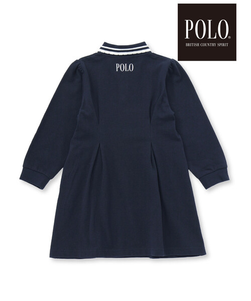 SLAP SLIP(スラップスリップ)の「【POLO BCS(ポロ・ビーシーエス)×SLAP SLIPコラボ】【お揃い】無地ボーダーライン襟ポロシャツワンピース(80~130cm)(ワンピース・キッズ・ネイビー/ブラック系その他・80cm/90cm/100cm/130cm/110cm/120cm)」の10枚目の写真