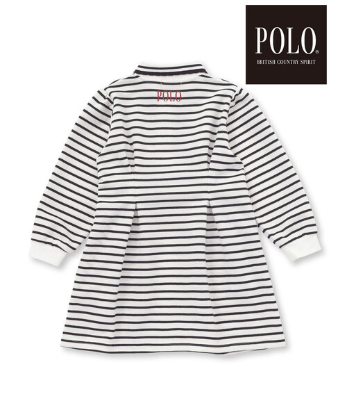 SLAP SLIP(スラップスリップ)の「【POLO BCS(ポロ・ビーシーエス)×SLAP SLIPコラボ】【お揃い】無地ボーダーライン襟ポロシャツワンピース(80~130cm)(ワンピース・キッズ・ネイビー/ブラック系その他・80cm/90cm/100cm/130cm/110cm/120cm)」の8枚目の写真