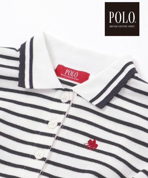 SLAP SLIP(スラップスリップ)の「【POLO BCS(ポロ・ビーシーエス)×SLAP SLIPコラボ】【お揃い】無地ボーダーライン襟ポロシャツワンピース(80~130cm)(ワンピース・キッズ・ネイビー/ブラック系その他・80cm/90cm/100cm/130cm/110cm/120cm)」の7枚目の写真