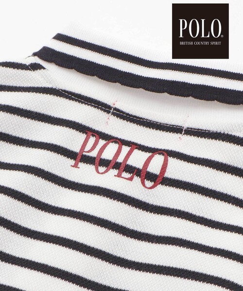 SLAP SLIP(スラップスリップ)の「【POLO BCS(ポロ・ビーシーエス)×SLAP SLIPコラボ】【お揃い】無地ボーダーライン襟ポロシャツワンピース(80~130cm)(ワンピース・キッズ・ネイビー/ブラック系その他・80cm/90cm/100cm/130cm/110cm/120cm)」の6枚目の写真