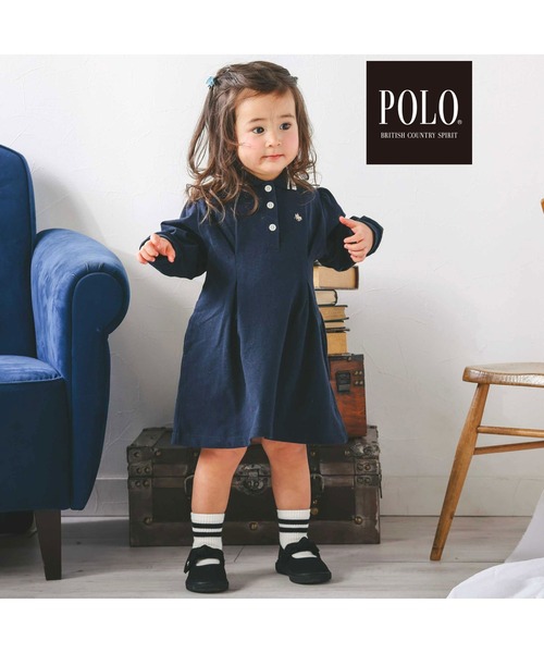 SLAP SLIP(スラップスリップ)の「【POLO BCS(ポロ・ビーシーエス)×SLAP SLIPコラボ】【お揃い】無地ボーダーライン襟ポロシャツワンピース(80~130cm)(ワンピース・キッズ・ネイビー/ブラック系その他・80cm/90cm/100cm/130cm/110cm/120cm)」の17枚目の写真