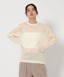WEB限定 Wardrobe DAILY MINIMAL】ペプラム Vネックプルオーバー