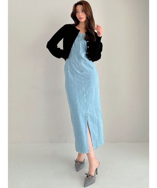 RESEXXY（リゼクシー）の「クルーネックニットカーディガン（カーディガン/ボレロ・レディース・その他1/イエロー/ブラック/レッド・FREE）」の7枚目の写真