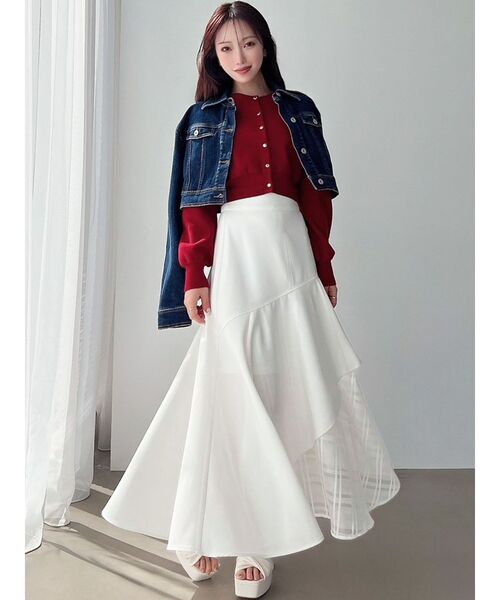 RESEXXY（リゼクシー）の「クルーネックニットカーディガン（カーディガン/ボレロ・レディース・その他1/イエロー/ブラック/レッド・FREE）」の11枚目の写真