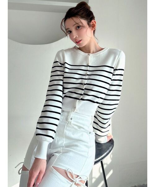 RESEXXY（リゼクシー）の「クルーネックニットカーディガン（カーディガン/ボレロ・レディース・その他1/イエロー/ブラック/レッド・FREE）」の17枚目の写真