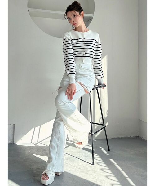 RESEXXY（リゼクシー）の「クルーネックニットカーディガン（カーディガン/ボレロ・レディース・その他1/イエロー/ブラック/レッド・FREE）」の18枚目の写真