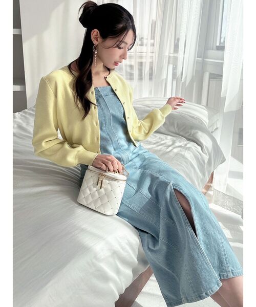 RESEXXY（リゼクシー）の「クルーネックニットカーディガン（カーディガン/ボレロ・レディース・その他1/イエロー/ブラック/レッド・FREE）」の20枚目の写真