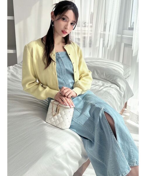 RESEXXY（リゼクシー）の「クルーネックニットカーディガン（カーディガン/ボレロ・レディース・その他1/イエロー/ブラック/レッド・FREE）」の21枚目の写真