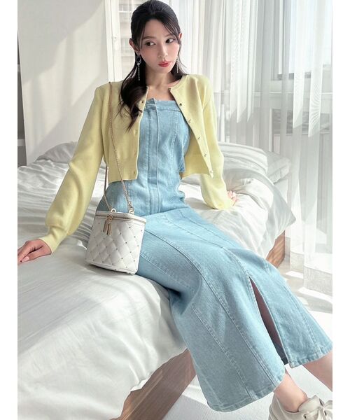 RESEXXY（リゼクシー）の「クルーネックニットカーディガン（カーディガン/ボレロ・レディース・その他1/イエロー/ブラック/レッド・FREE）」の22枚目の写真