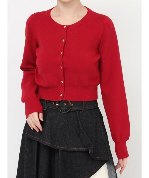 【M・黒】OVY - クルーネックニットカーディガン THE CRAFT CREW PRODUCTS カーディガン ウォッシャブル オーバーサイズ