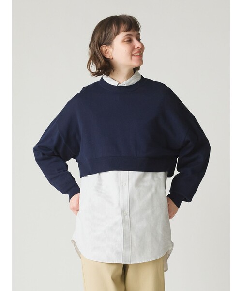 MidiUmi(ミディウミ)の「MidiUmi ショートニットプルオーバー(ニット/セーター・レディース・ネイビー/レッド/ライトグレー・FREE)」の8枚目の写真