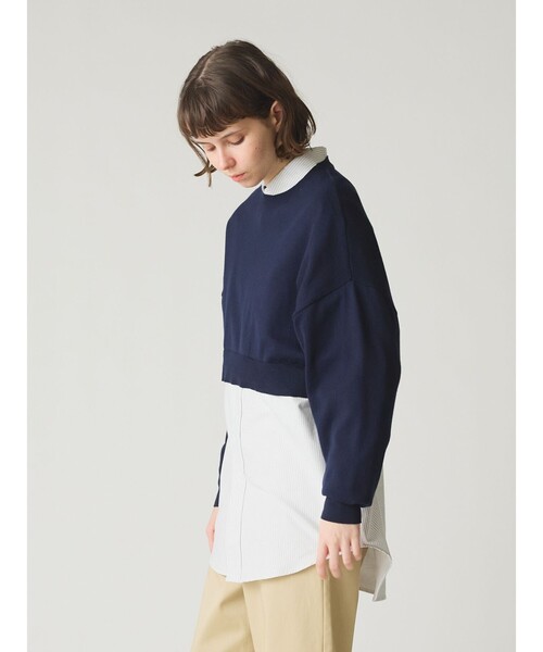 MidiUmi(ミディウミ)の「MidiUmi ショートニットプルオーバー(ニット/セーター・レディース・ネイビー/レッド/ライトグレー・FREE)」の9枚目の写真