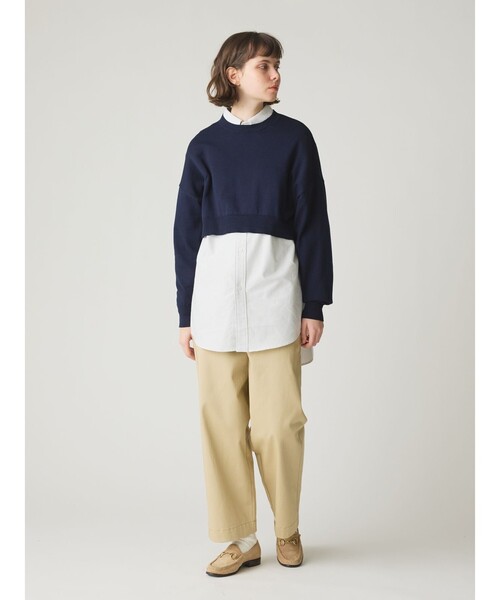 MidiUmi(ミディウミ)の「MidiUmi ショートニットプルオーバー(ニット/セーター・レディース・ネイビー/レッド/ライトグレー・FREE)」の11枚目の写真