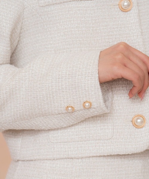 WILLSELECTION(ウィルセレクション)の「ラメツイードノーカラージャケット(ノーカラージャケット・レディース・オフホワイト/ピンク/イエロー・FREE)」の11枚目の写真