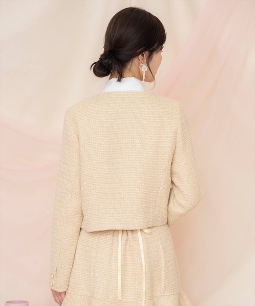 WILLSELECTION(ウィルセレクション)の「ラメツイードノーカラージャケット(ノーカラージャケット・レディース・オフホワイト/ピンク/イエロー・FREE)」の20枚目の写真
