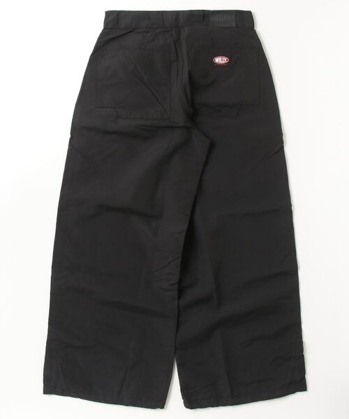 WILLY CHAVARRIA(ウィリーチャバリア)の「WILLY CHAVARRIA / ウィリーチャバリア RAVER PANTS POLYESTER レイバーパンツ バギーパンツ(デニムパンツ・メンズ・ブラック・LARGE)」の2枚目の写真