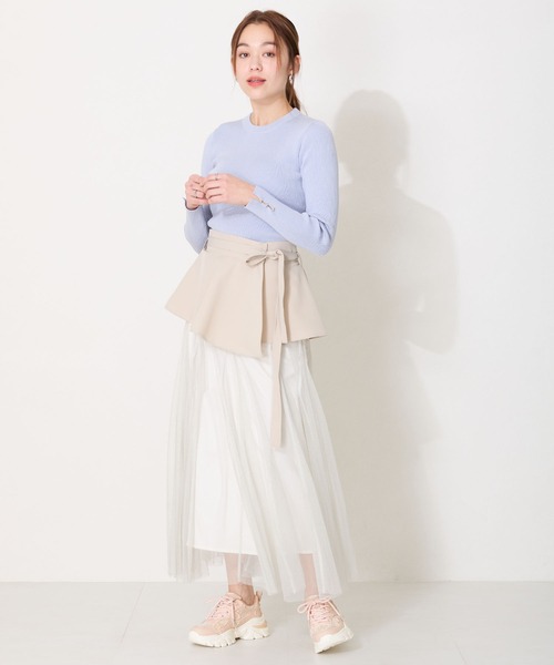 ORiental TRaffic(オリエンタルトラフィック)の「レース×ジャガード厚底スニーカー/OT3755(スニーカー・レディース・ピンク/ベージュ・36/37/40/38/39/41/35)」の5枚目の写真