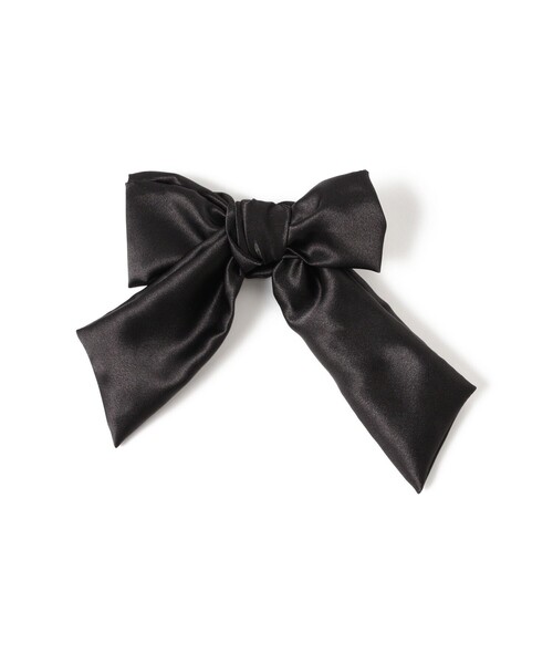 BEAMS BOY（ビームスボーイ）の「サテン リボン クリップ（バレッタ/ヘアクリップ・レディース・グレー/ブラック・ONE SIZE）」の2枚目の写真