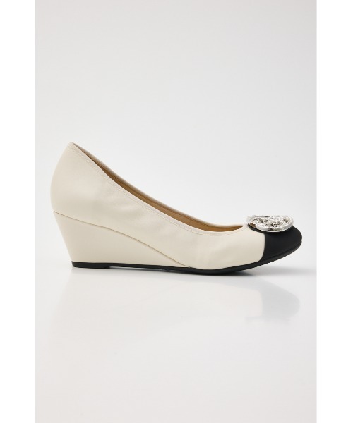 STACCATO（スタッカート）の「STビジューウェッジソールパンプス（パンプス・レディース・ブラック/ホワイト・22.5cm/24.5cm/24cm/23.5cm/23cm）」の15枚目の写真