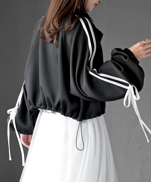 rps(アールピーエス)の「リボンライントラックジャケット(ブルゾン・レディース・アイボリー/ブラック・フリー)」の16枚目の写真