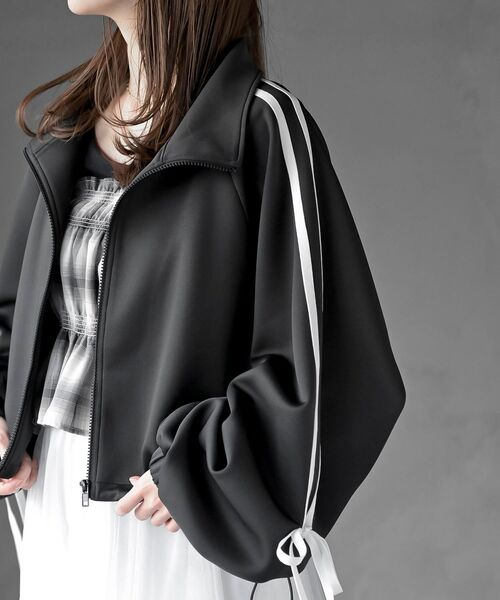 rps(アールピーエス)の「リボンライントラックジャケット(ブルゾン・レディース・アイボリー/ブラック・フリー)」の17枚目の写真