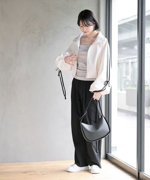 rps(アールピーエス)の「リボンライントラックジャケット(ブルゾン・レディース・アイボリー/ブラック・フリー)」の21枚目の写真