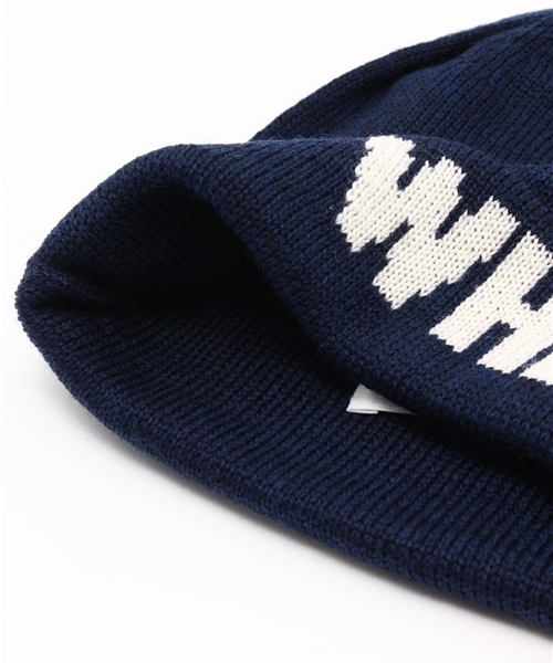 WHITE MOUNTAINEERING（ホワイトマウンテニアリング）の「【White Mountaineering】WHITE LOGO KNIT CAP（ニットキャップ/ビーニー・レディース・ダークグレー/ネイビー・0）」の5枚目の写真