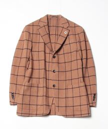 ブランド古着】テーラードジャケット（ブラウン/茶色系・チェック柄