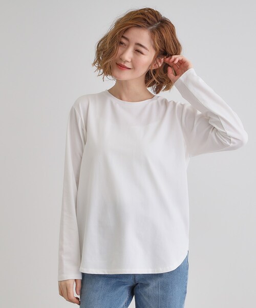 grove（グローブ）の「裾テールロンT（Tシャツ/カットソー・レディース・ホワイト系5/オフホワイト・01/02/04/03/05）」の3枚目の写真