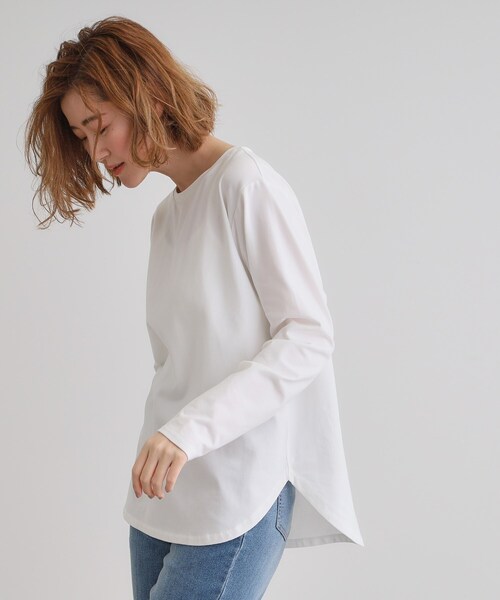 grove（グローブ）の「裾テールロンT（Tシャツ/カットソー・レディース・ホワイト系5/オフホワイト・01/02/04/03/05）」の4枚目の写真