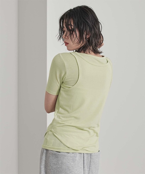 miette（ミエット）の「タンクレイヤード半袖Tシャツ（Tシャツ/カットソー・レディース・レッド/ライム/チャコール・FREE）」の16枚目の写真