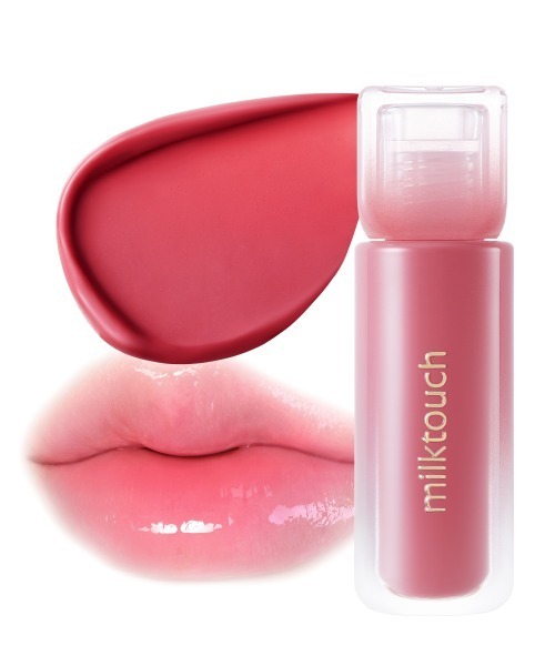 Milk Touch（ミルクタッチ）の「【NEW! #花雨グロス】デューステインシアーリップグロス（口紅/リップティント/グロス・レディース・03ピオニーレイン/01モーニングヘイズ(WEB限定カラー)/02バブリーピンク/07モーヴシャワー/04メロウエンディング(WEB限定カラー)/05ピーチドロップ/06ローズデミュア・FREE）」の4枚目の写真