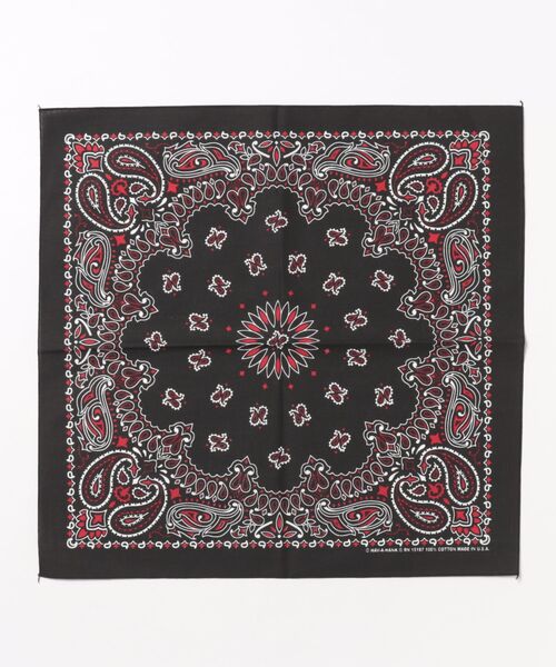 HAV-A-HANK（ハバハンク ）の「【HAV-A-HANK】ハバハンク ペイズリー柄バンダナ MADE IN USA NBA-0001（バンダナ/スカーフ・メンズ・オリーブ/サックスブルー/ブラック×レッド/グレー/ターコイズブルー/シルバー/ブラウン/レッド/ピンク/ライム/グリーン/バーガンディー/ベージュ/ネイビー/オレンジ/ダークネイビー/ロイヤルブルー/ブラック/ホワイト・FREE）」の20枚目の写真