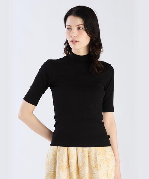 アニエスベー　オーガニックコットン 半袖 ハイネックTシャツ Vian T2 オーガニックコットン 半袖 ハイネックTシャツ ”Vian”（Tシャツ