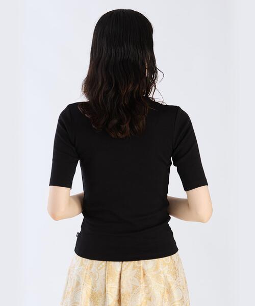オーガニックコットン 半袖 ハイネックTシャツ ”Vian”（Tシャツ