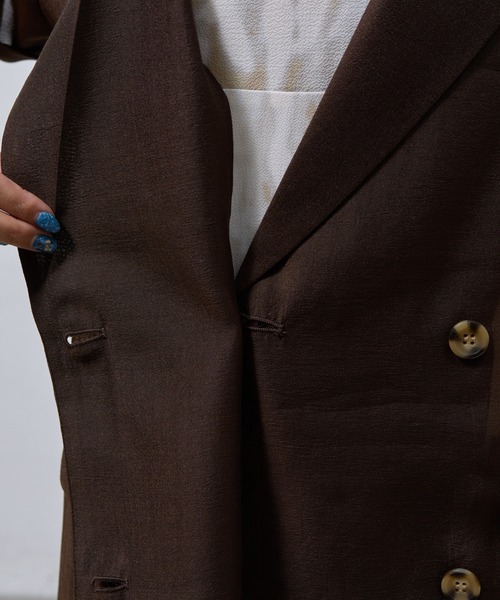 COLONY 2139（コロニートゥーワンスリーナイン）の「シアー半袖テーラードジャケット（テーラードジャケット・レディース・ブラウン/ブラック・FREE）」の13枚目の写真