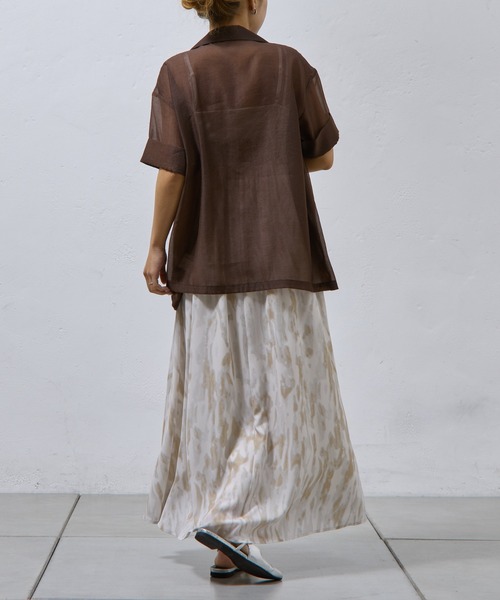 COLONY 2139（コロニートゥーワンスリーナイン）の「シアー半袖テーラードジャケット（テーラードジャケット・レディース・ブラウン/ブラック・FREE）」の5枚目の写真