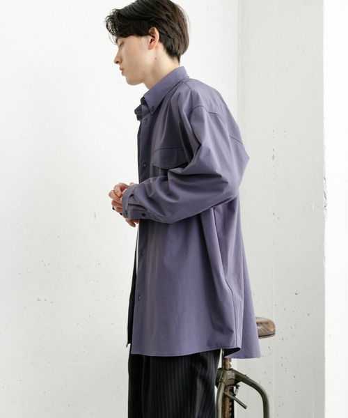 SENSE OF PLACE by URBAN RESEARCH(センスオブプレイスバイアーバンリサーチ)の「リップストップフィッシングシャツ(シャツ/ブラウス・メンズ・ブラック/アイボリー/ブルー・MEDIUM/LARGE)」の6枚目の写真