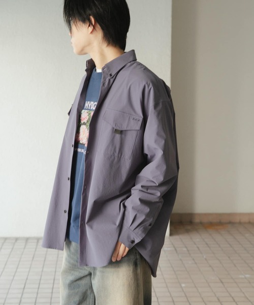 SENSE OF PLACE by URBAN RESEARCH(センスオブプレイスバイアーバンリサーチ)の「リップストップフィッシングシャツ(シャツ/ブラウス・メンズ・ブラック/アイボリー/ブルー・MEDIUM/LARGE)」の13枚目の写真