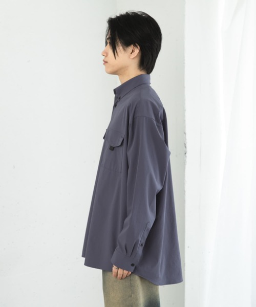 SENSE OF PLACE by URBAN RESEARCH(センスオブプレイスバイアーバンリサーチ)の「リップストップフィッシングシャツ(シャツ/ブラウス・メンズ・ブラック/アイボリー/ブルー・MEDIUM/LARGE)」の16枚目の写真