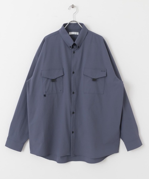 SENSE OF PLACE by URBAN RESEARCH(センスオブプレイスバイアーバンリサーチ)の「リップストップフィッシングシャツ(シャツ/ブラウス・メンズ・ブラック/アイボリー/ブルー・MEDIUM/LARGE)」の20枚目の写真