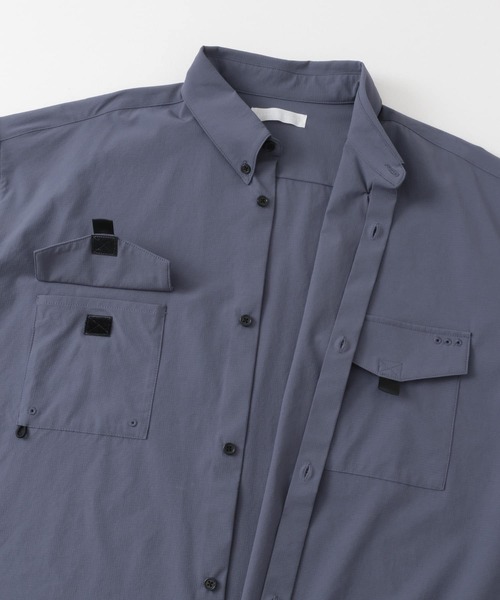 SENSE OF PLACE by URBAN RESEARCH(センスオブプレイスバイアーバンリサーチ)の「リップストップフィッシングシャツ(シャツ/ブラウス・メンズ・ブラック/アイボリー/ブルー・MEDIUM/LARGE)」の21枚目の写真
