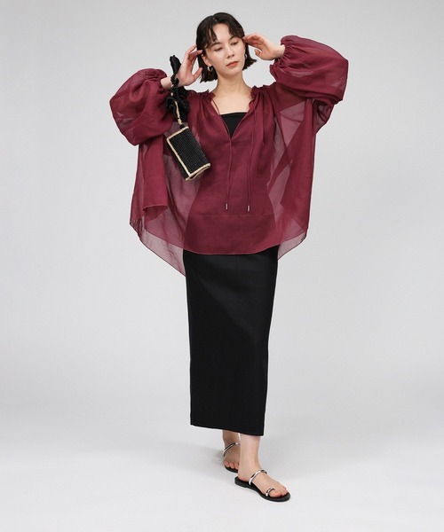 BABYLONE（バビロン）の「リネンレーヨンストレッチスカート