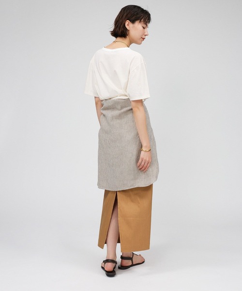 BABYLONE リネンレーヨンストレッチスカート ブラック 36 BABYLONE（バビロン）の「リネンレーヨンストレッチスカート