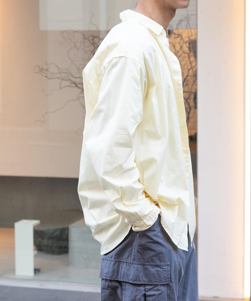 FORK&SPOON(フォークアンドスプーン)の「FORK&SPOON ガーメントダイロングスリーブシャツ(シャツ/ブラウス・メンズ・ブルー系その他/イエロー/ライトグレー・4/5)」の7枚目の写真