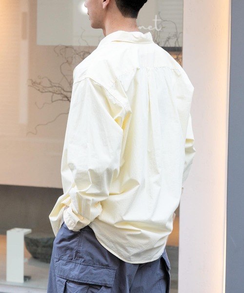 FORK&SPOON(フォークアンドスプーン)の「FORK&SPOON ガーメントダイロングスリーブシャツ(シャツ/ブラウス・メンズ・ブルー系その他/イエロー/ライトグレー・4/5)」の5枚目の写真