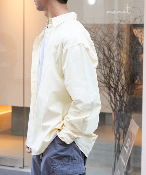 FORK&SPOON(フォークアンドスプーン)の「FORK&SPOON ガーメントダイロングスリーブシャツ(シャツ/ブラウス・メンズ・ブルー系その他/イエロー/ライトグレー・4/5)」の4枚目の写真