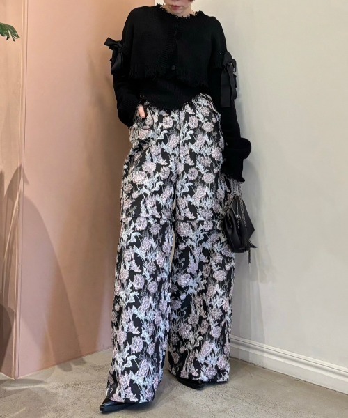 HONEY MI HONEY(ハニーミーハニー)の「cropped ribbon cardigan(カーディガン/ボレロ・レディース・ベージュ/ホワイト/ブラック・FREE)」の9枚目の写真